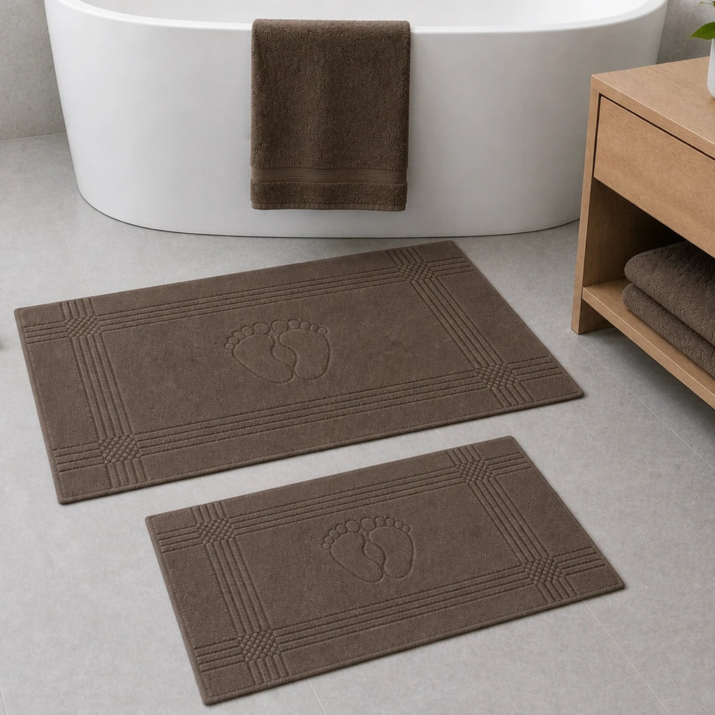 Tapis de bain 2 Pièces 100% coton – Confort & absorption