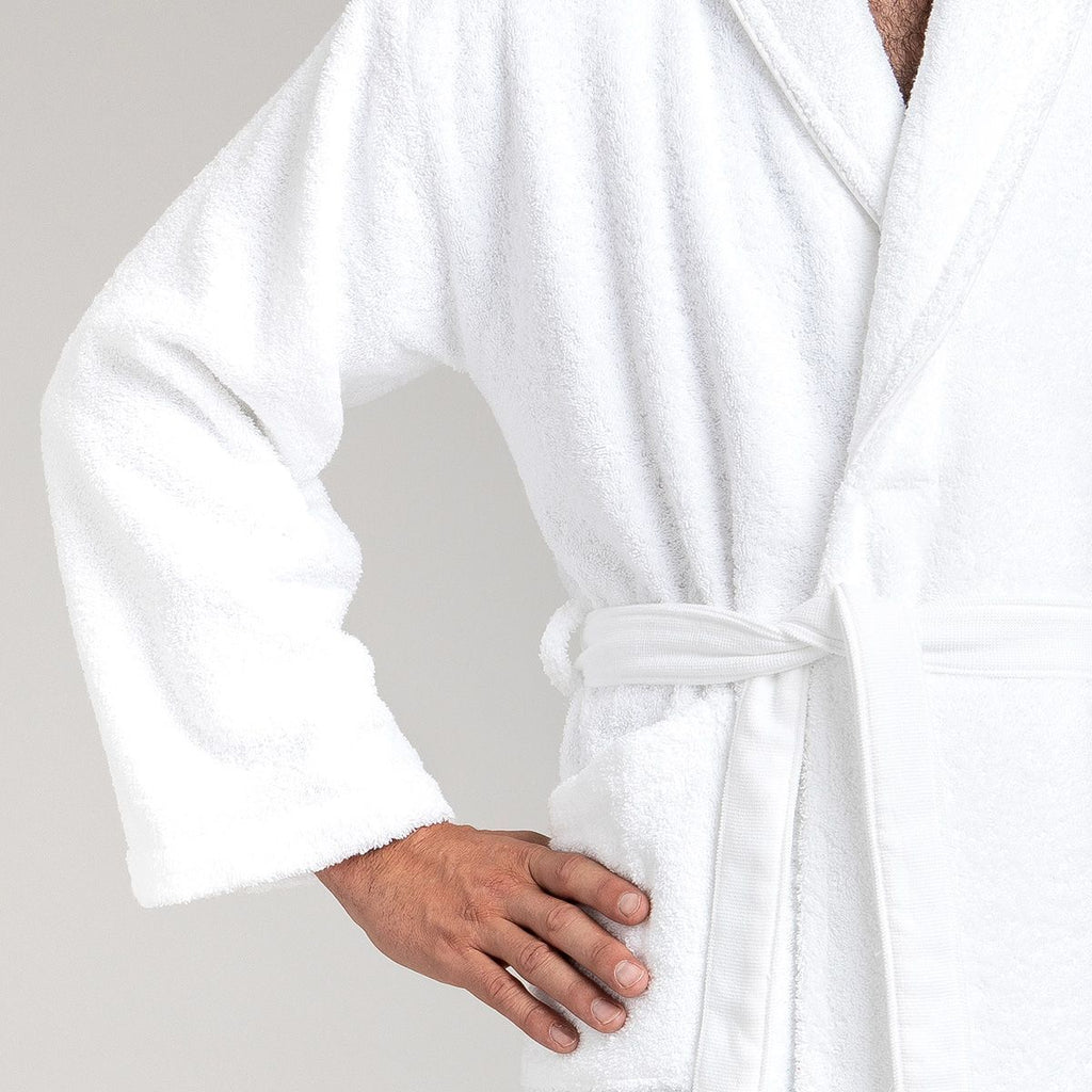 Ensemble Sortie de Bain Blanc 100% Coton 500g/m² – Peignoir + Serviette - Trendhomedz
