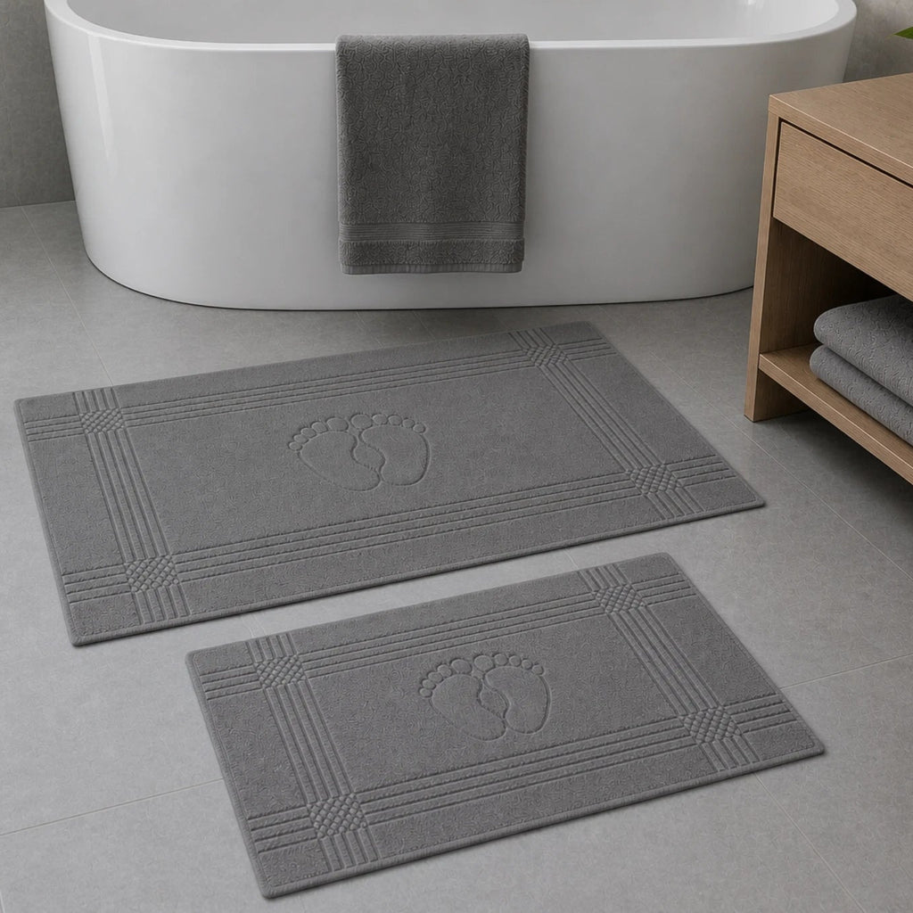 Tapis de bain 2 Pièces 100% coton – Confort & absorption