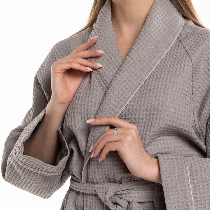 Sortie de bain nid d’abeille 100% coton - Trendhomedz
